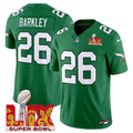 Men's Philadelphia Eagles Kelly Green Super Bowl LIX Patch Vapor Limited Jersey - All Stitched