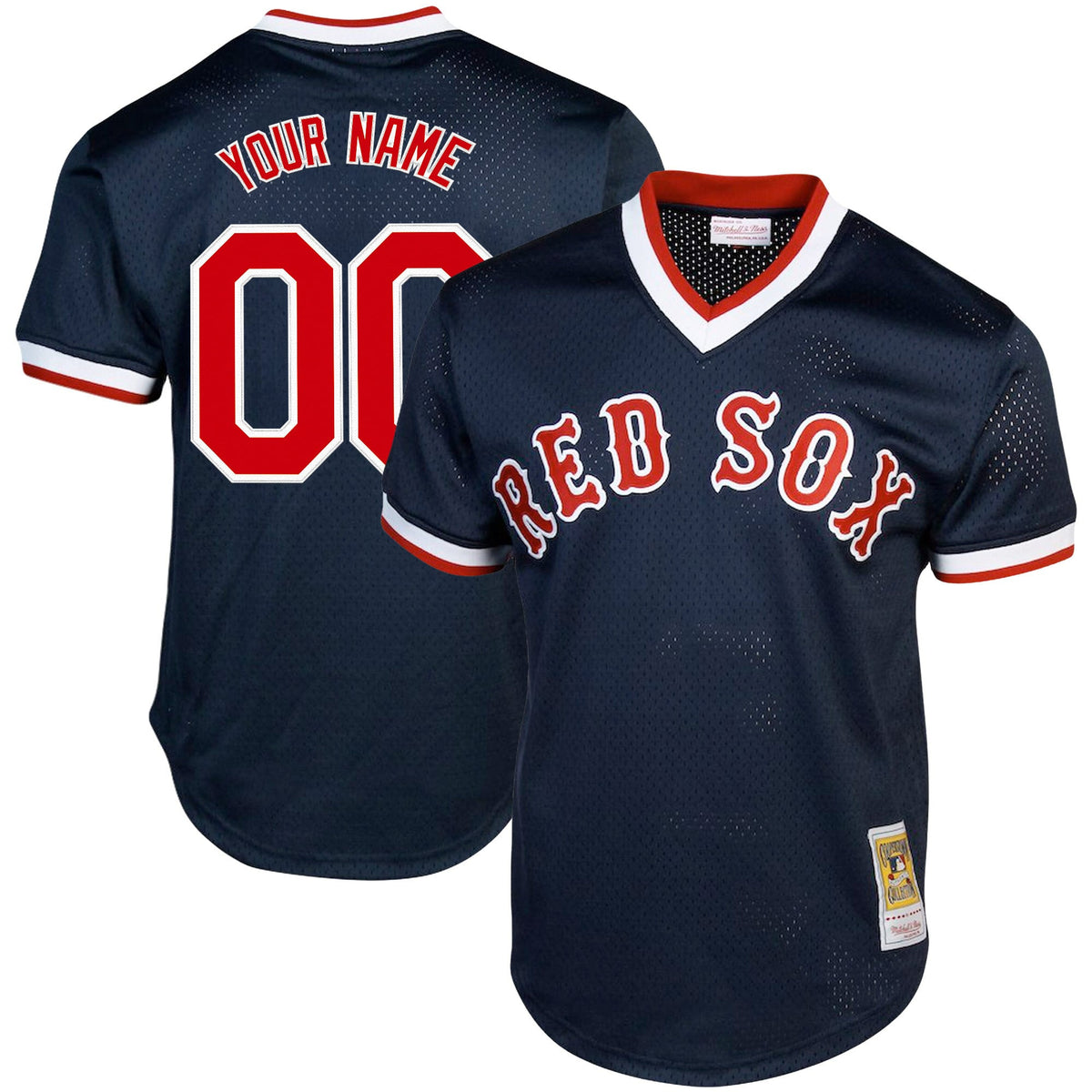 Boston Red Sox Throwback Custom Jersey - Cooperstown Collection - All Stitched