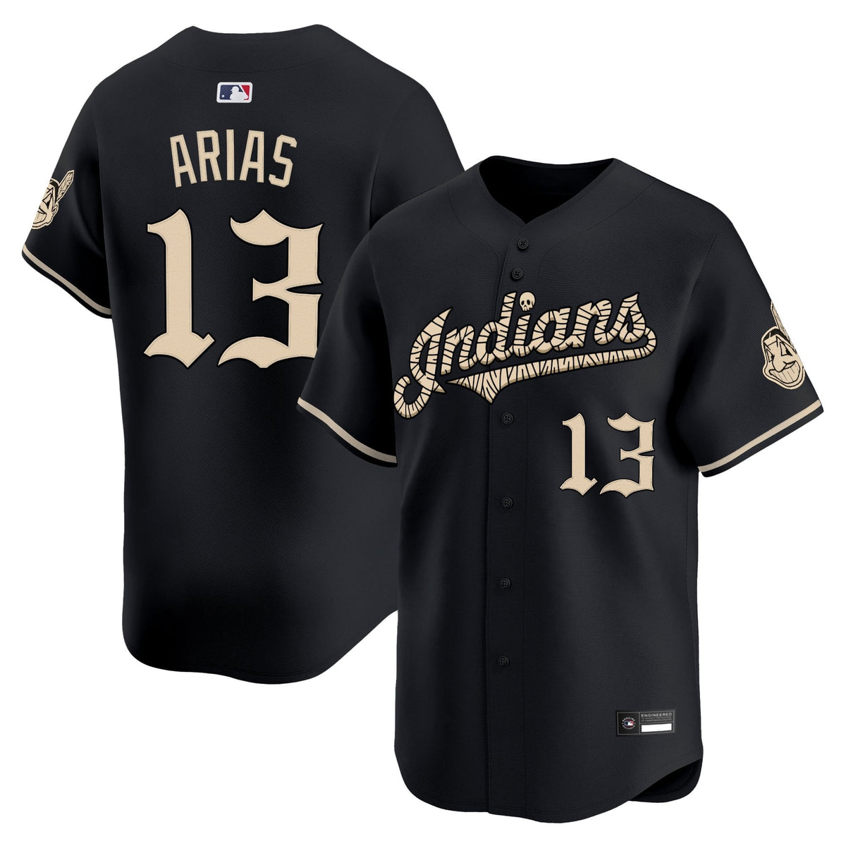 Cleveland Indians 'Halloween Mummy Edition' Vapor Premier Limited Jersey - Stitched