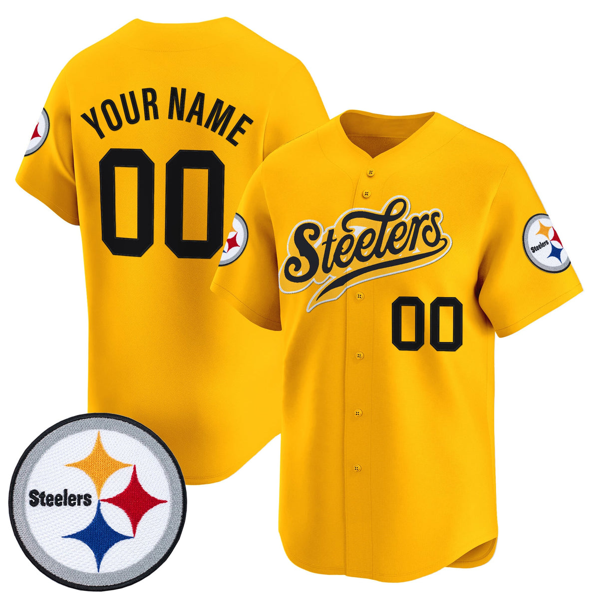 Pittsburgh Steelers 2025 Vapor Baseball Custom Jersey V3 - All Stitched