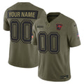Tampa Bay Buccaneers 2025 Salute to Service Vapor Limited Custom Jersey - All Stitched