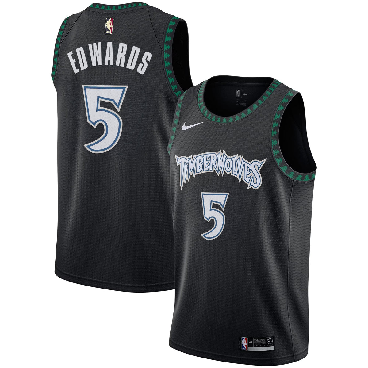 Minnesota Timberwolves 2025/26 "Black Trees" Swingman Jersey - All Stitched
