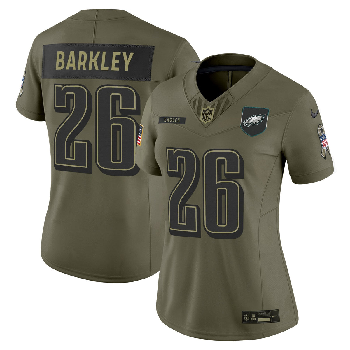 Women's Philadelphia Eagles 2025 Salute to Service Limited Jersey - All Stitched