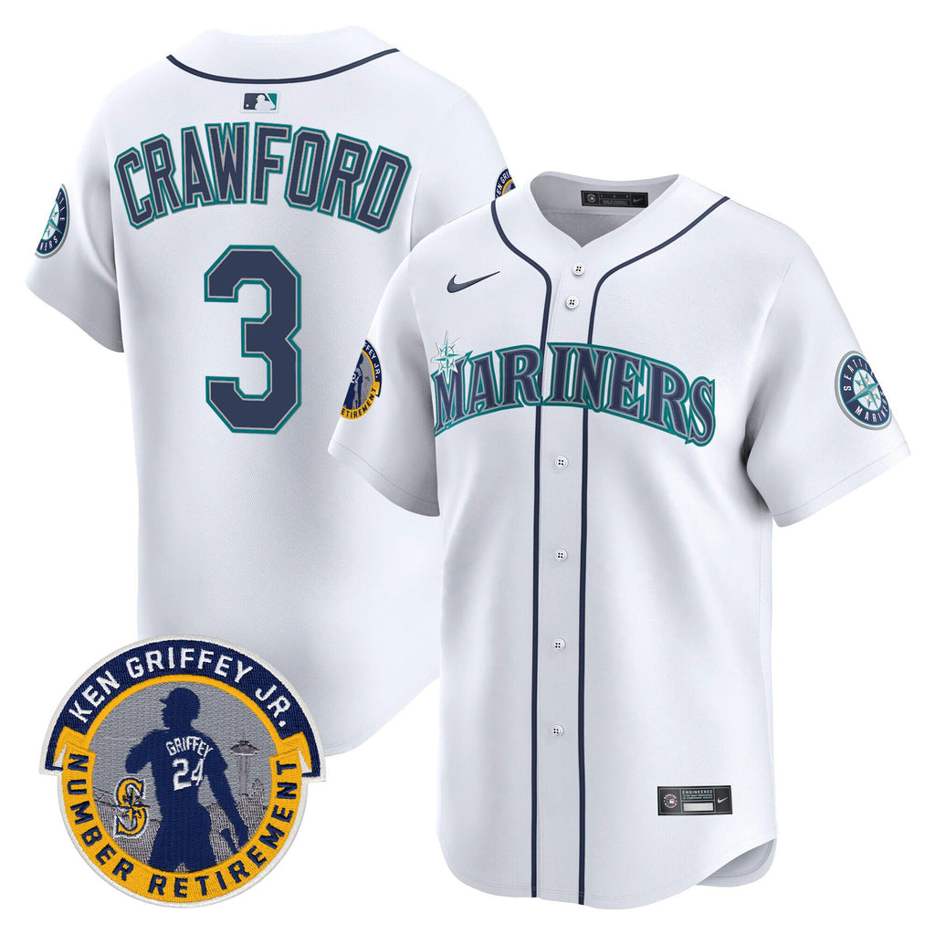 Men's Seattle Mariners 2025 Ken Griffey Jr. Patch Vapor Premier Limited Jersey - All Stitched