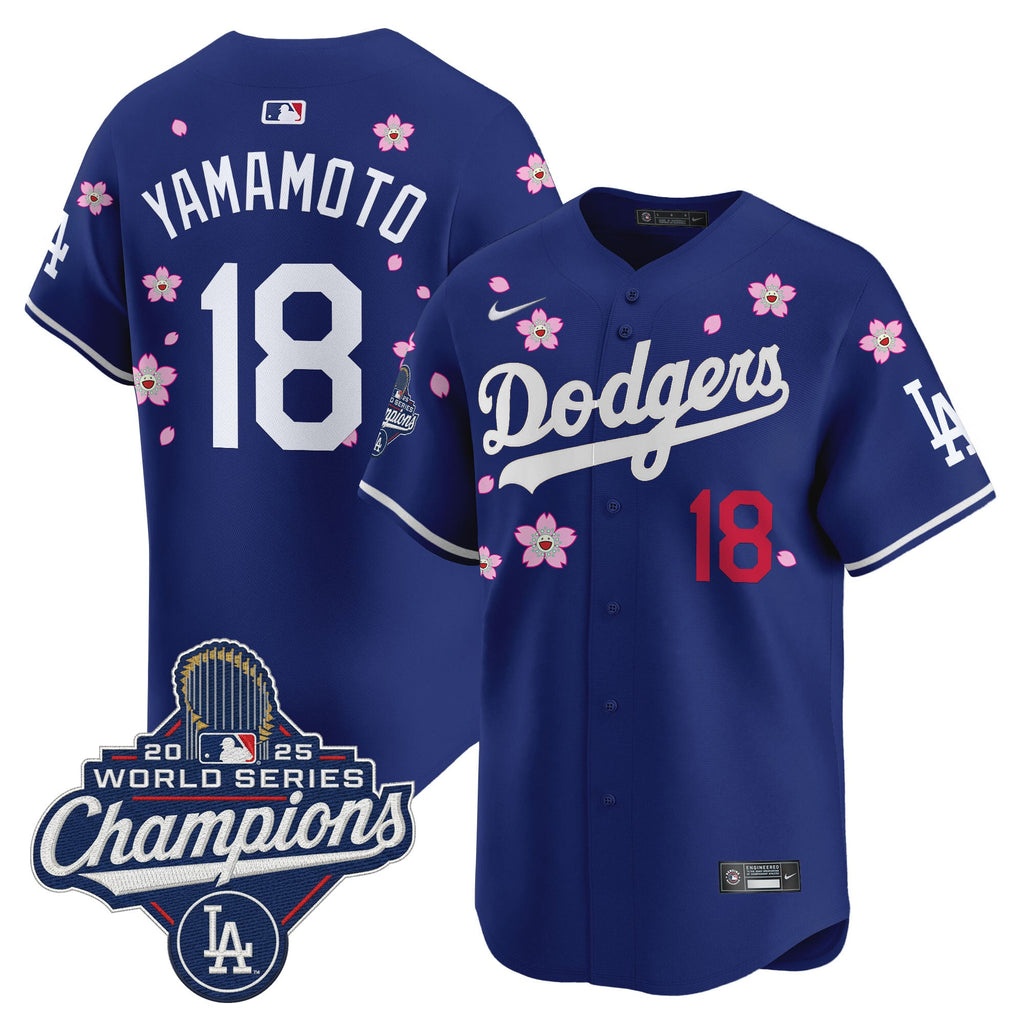 Men's Dodgers 2025 World Series Champions x Tokyo Series Vapor Premier Limited Jersey - Stitched
