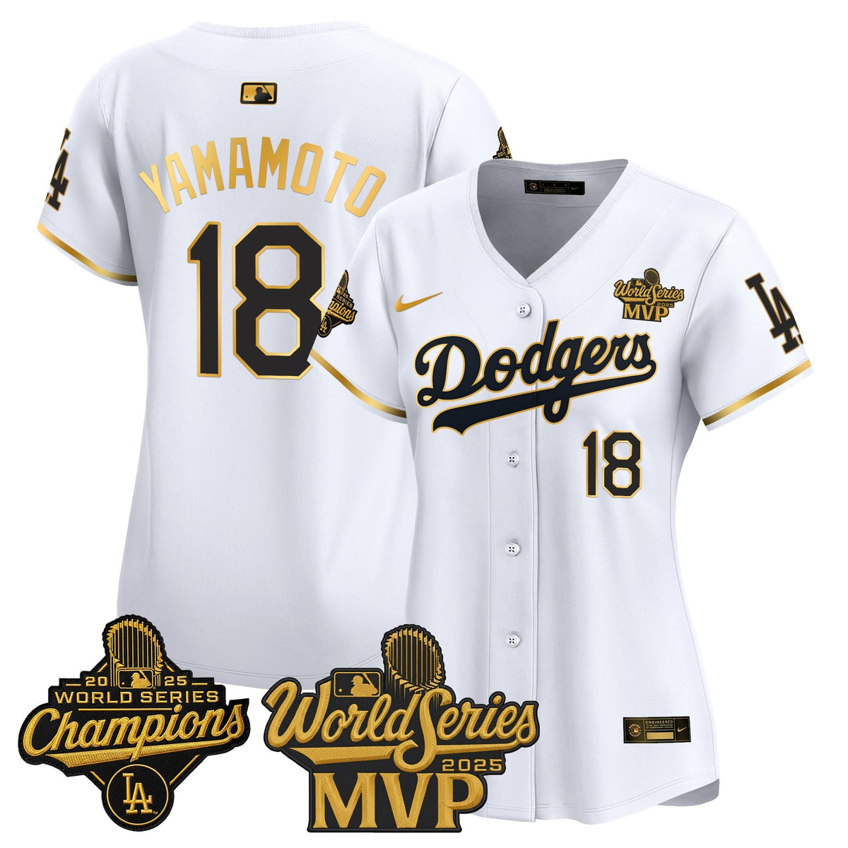 #18 Yoshinobu Yamamoto 2025 World Series MVP Vapor Premier Limited Jersey - All Stitched