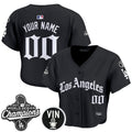 Dodgers 2025 World Series Champions Crop Top Baseball Custom Jersey - LA Gothic Edition - All Stitched