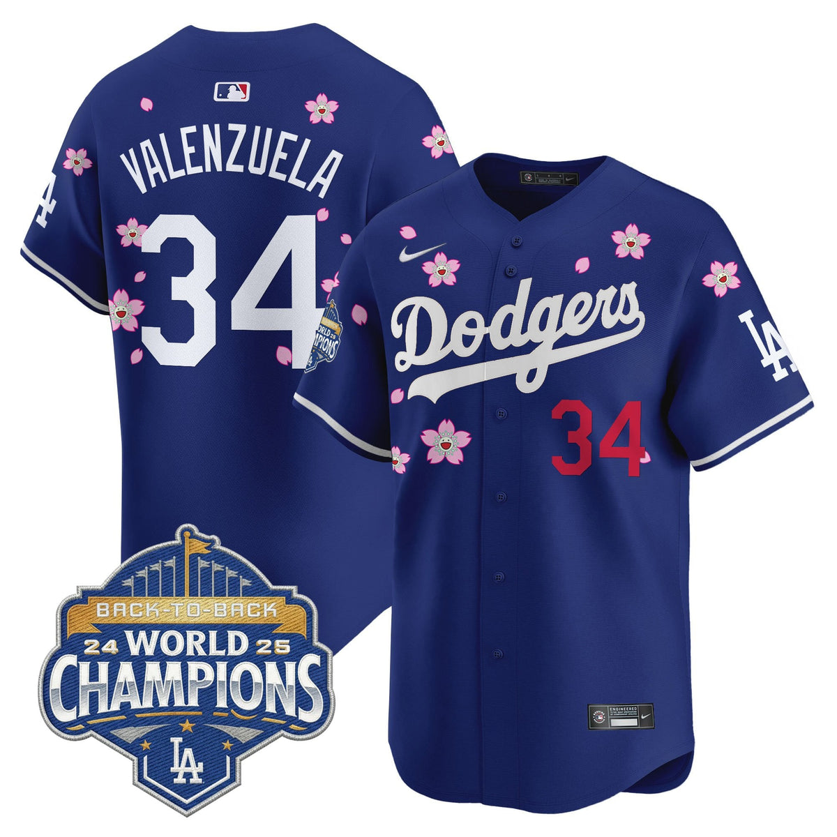 Men's Dodgers 2025 Back-To-Back Champions x Tokyo Series Vapor Premier Limited Jersey - Stitched