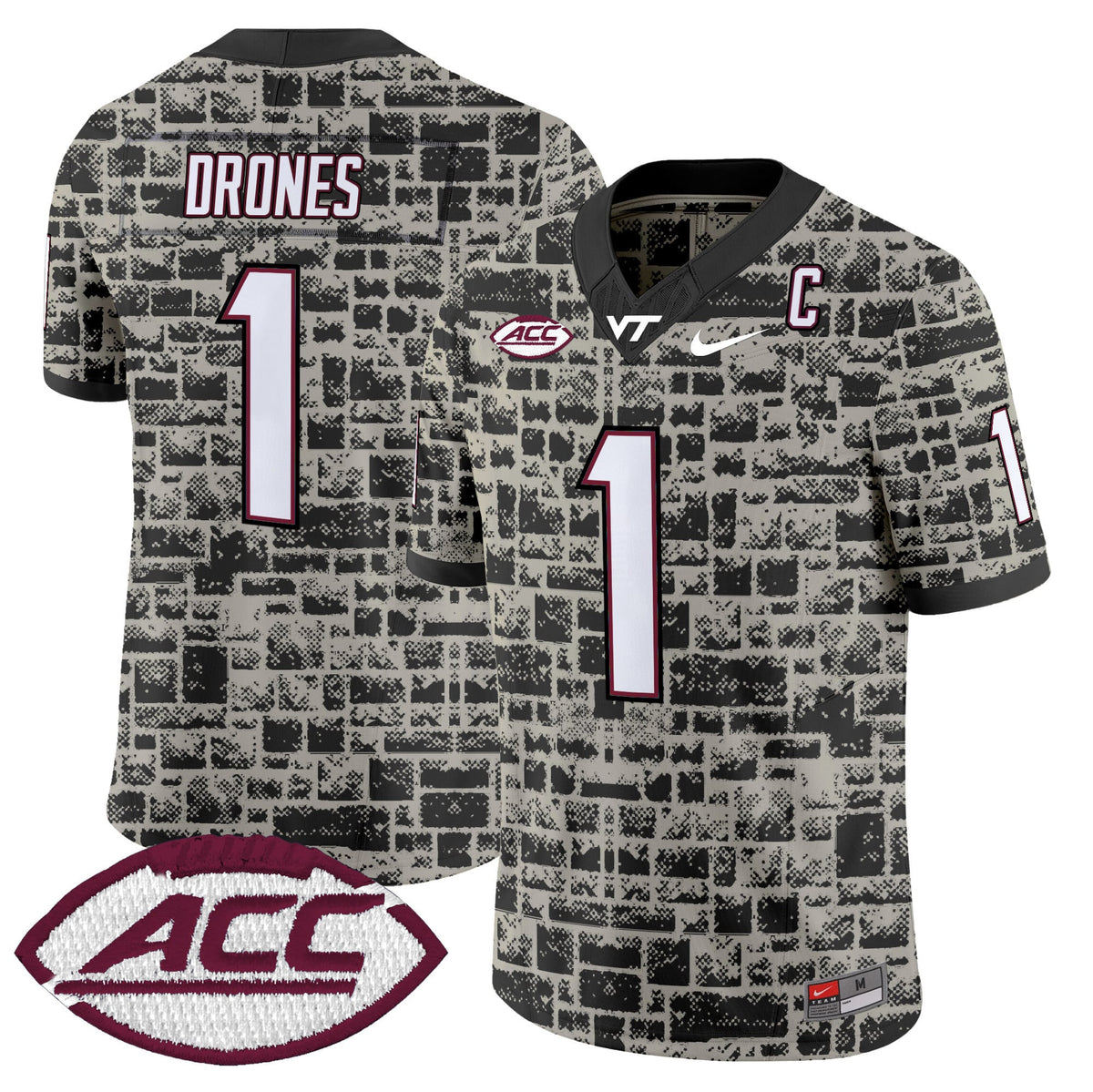 Virginia Tech Hokies 2025 Stone Vapor Limited Jersey - Stitched