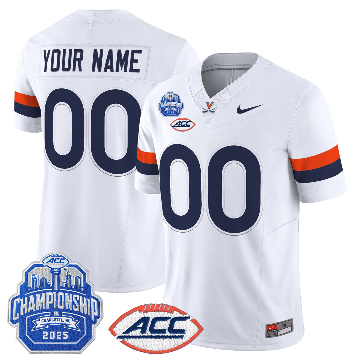 Virginia Cavaliers 2025 ACC Championship Vapor Limited Custom Jersey - All Stitched