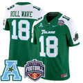 Men's Tulane Green Wave 2025 AAC Championship Vapor Limited Jersey - All Stitched