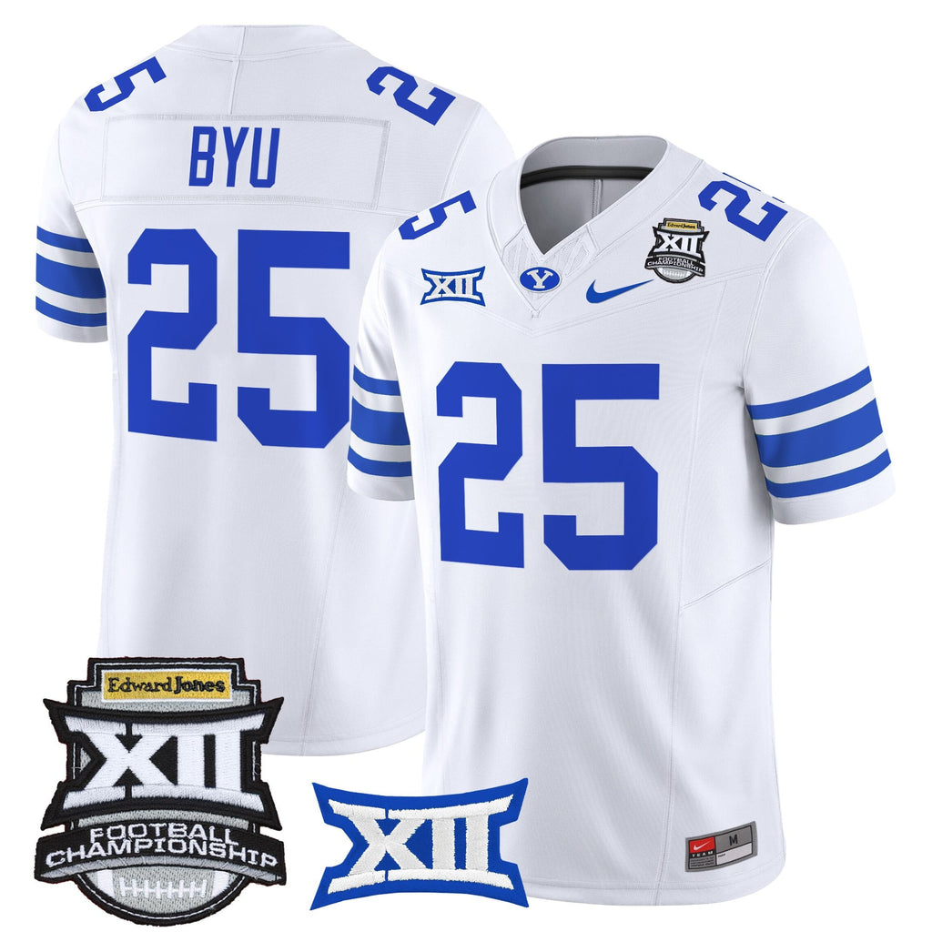 Men's BYU Cougars 2025 Big 12 Championship Vapor Limited Jersey - All Stitched