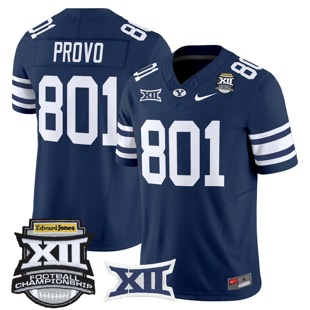 Men's BYU Cougars 2025 Big 12 Championship Vapor Limited Jersey - All Stitched