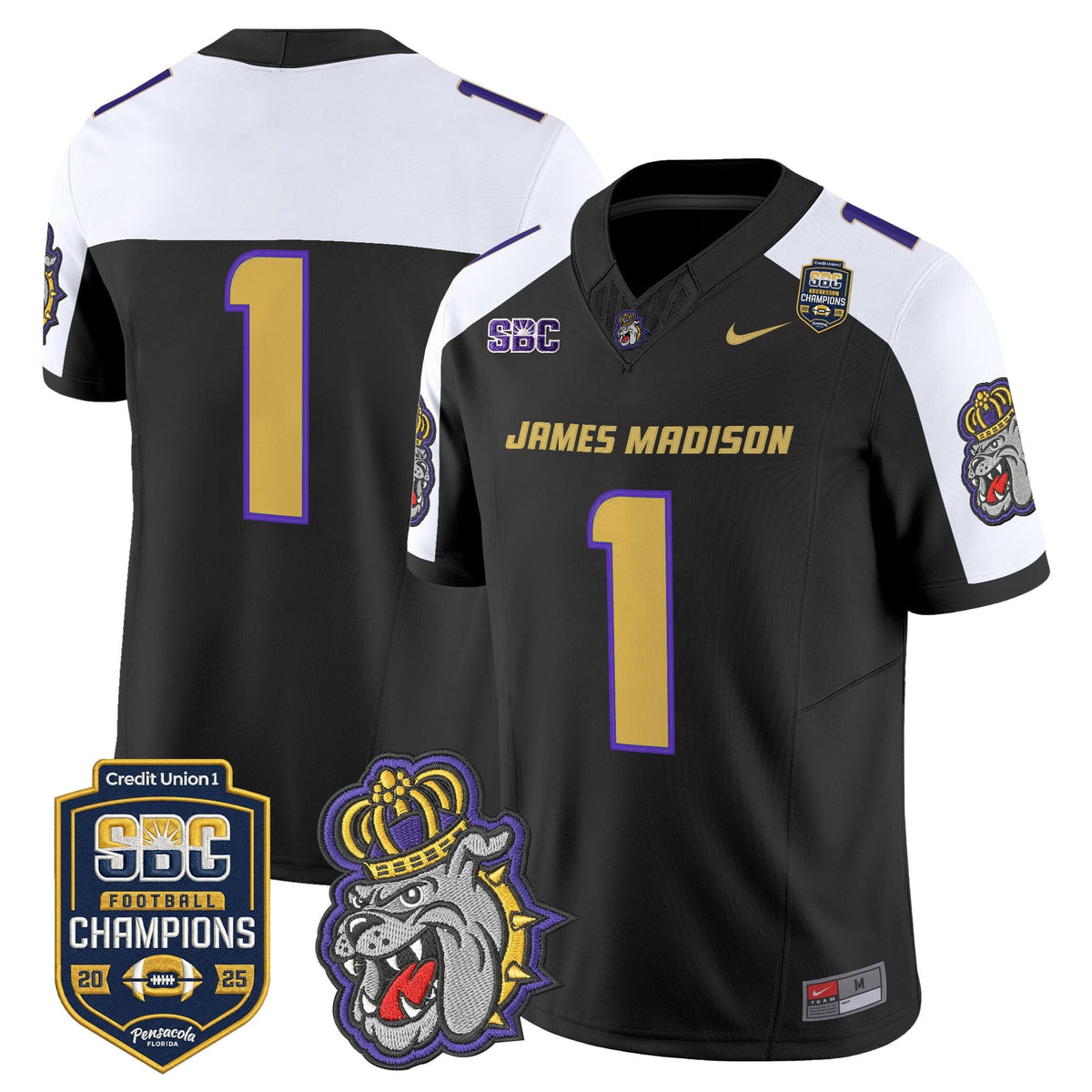 Men's James Madison Dukes 2025 SBC Champions Vapor Limited Jersey - All Stitched