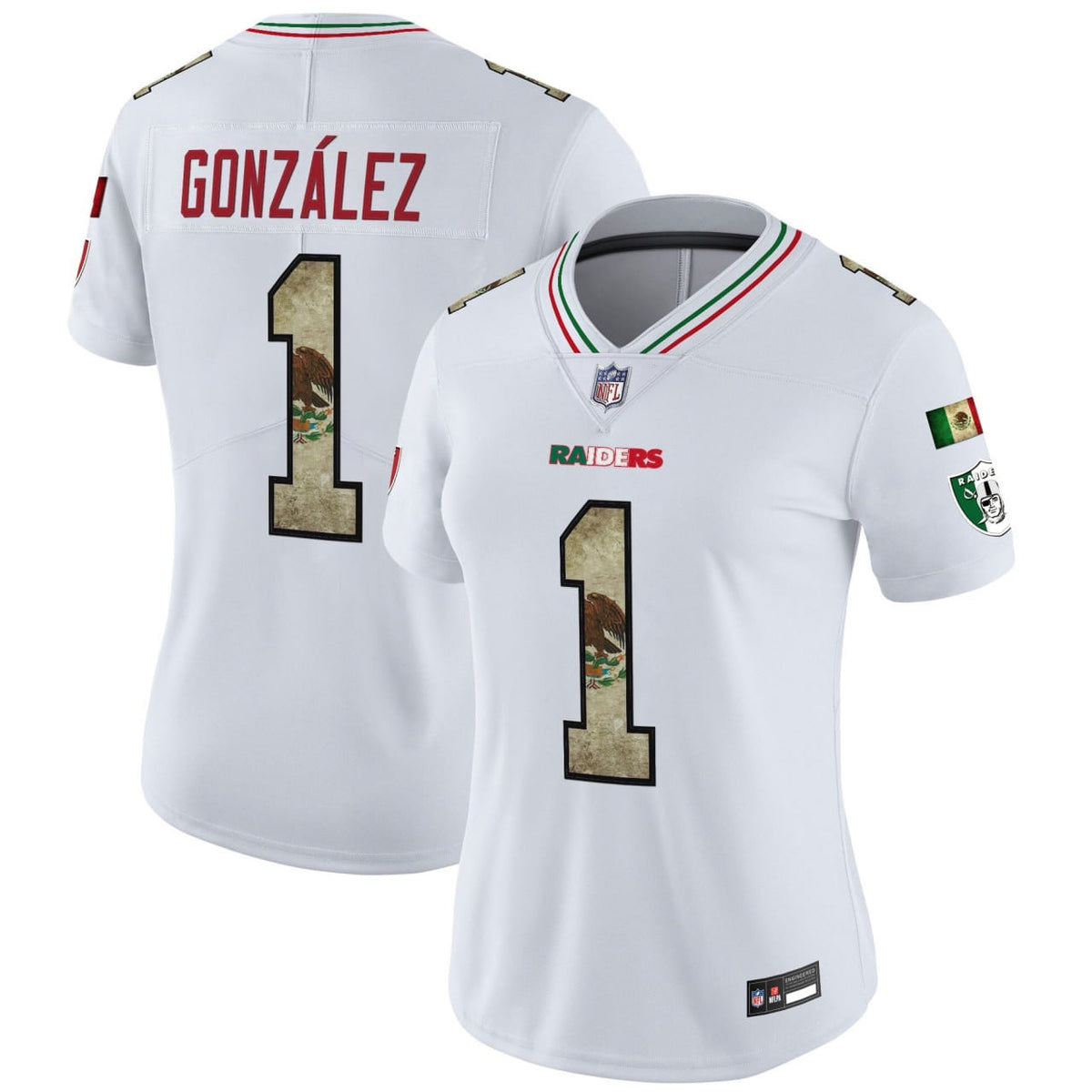 Women's González Las Vegas Raiders Mexico Vapor Limited Jersey - All Stitched
