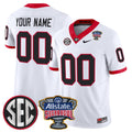 Georgia Bulldogs Sugar Bowl Patch Vapor Limited Custom Jersey - All Stitched