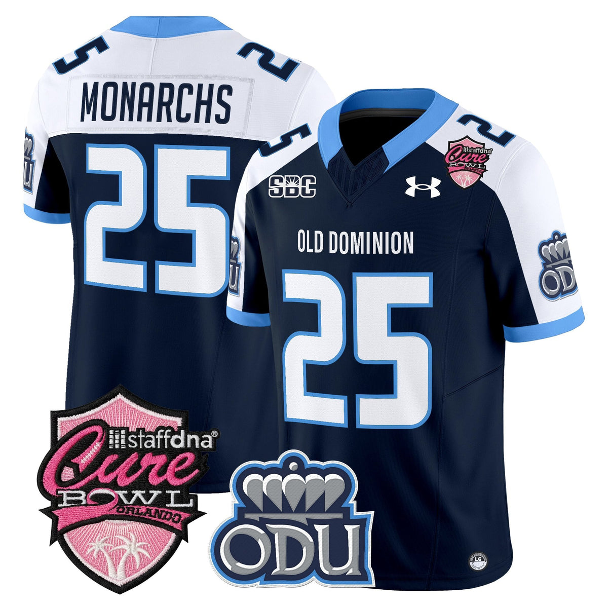 Men's Old Dominion Monarchs 2025 Cure Bowl Vapor Limited Jersey - All Stitched
