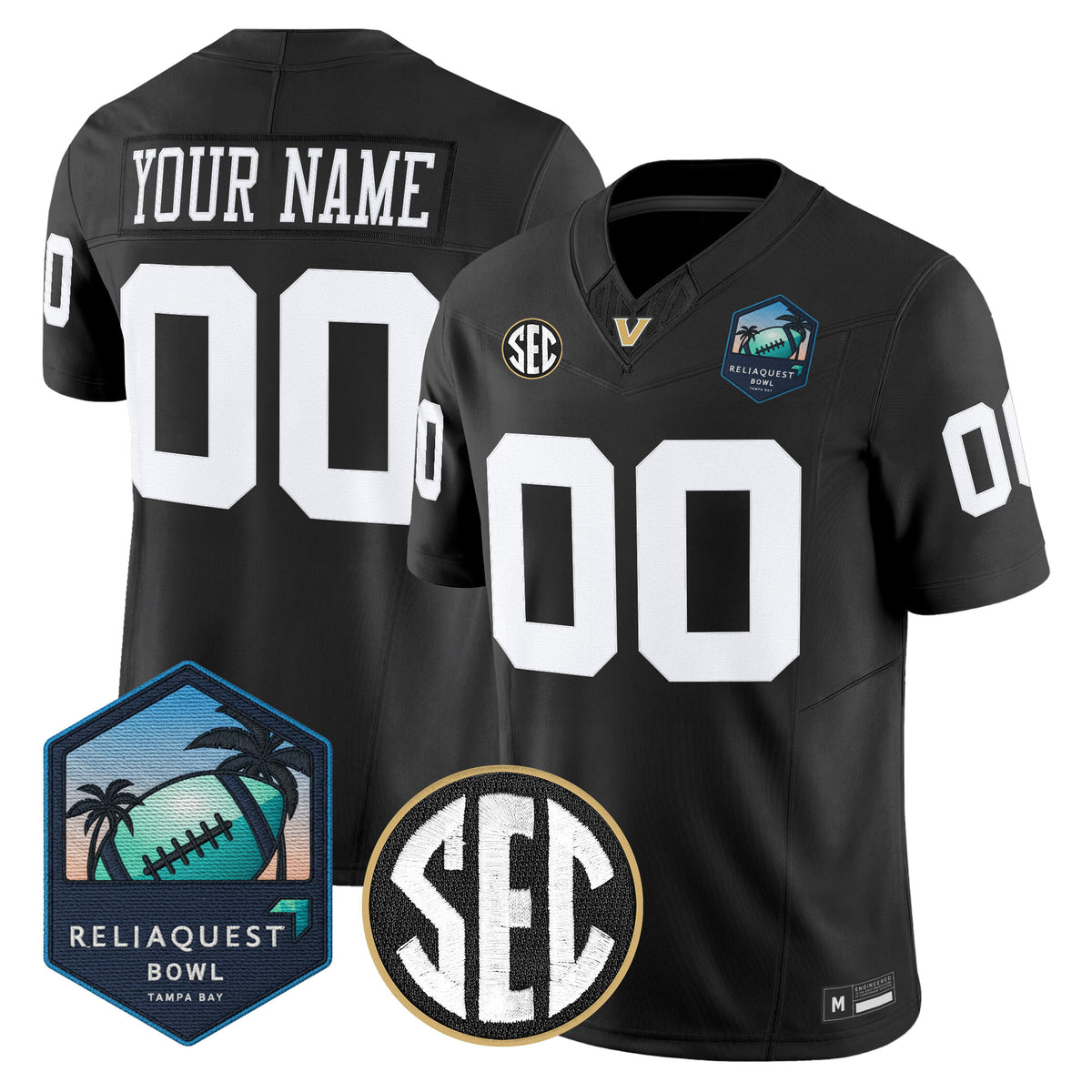 Vanderbilt Commodores 2025 ReliaQuest Bowl Vapor Limited Custom Jersey - All Stitched