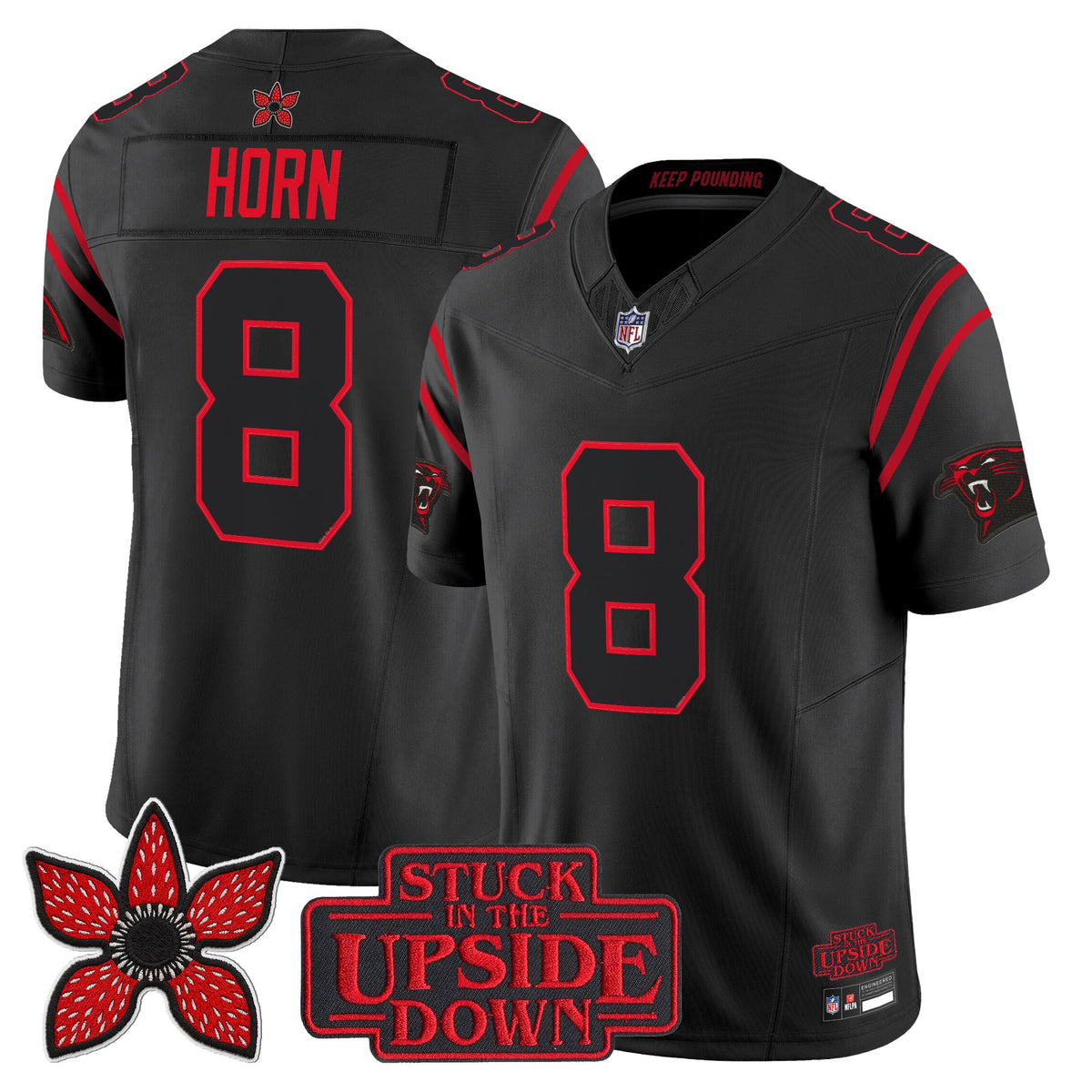 Carolina Panthers 'Stranger Things Edition' Vapor Limited Jersey - All Stitched
