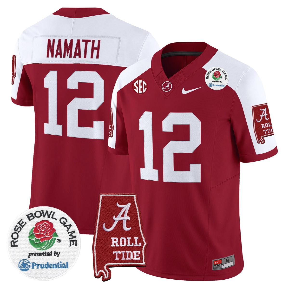 Men's Alabama Crimson Tide 2026 Rose Bowl Vapor Limited Jersey - All Stitched