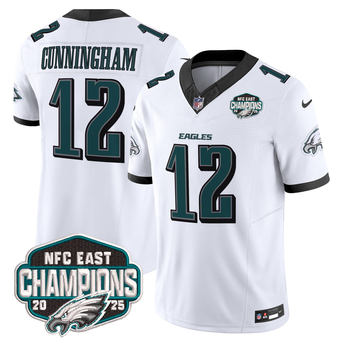 Men's Philadelphia Eagles 2025 NFC East Division Champions Vapor Limited Jersey - All Stitched