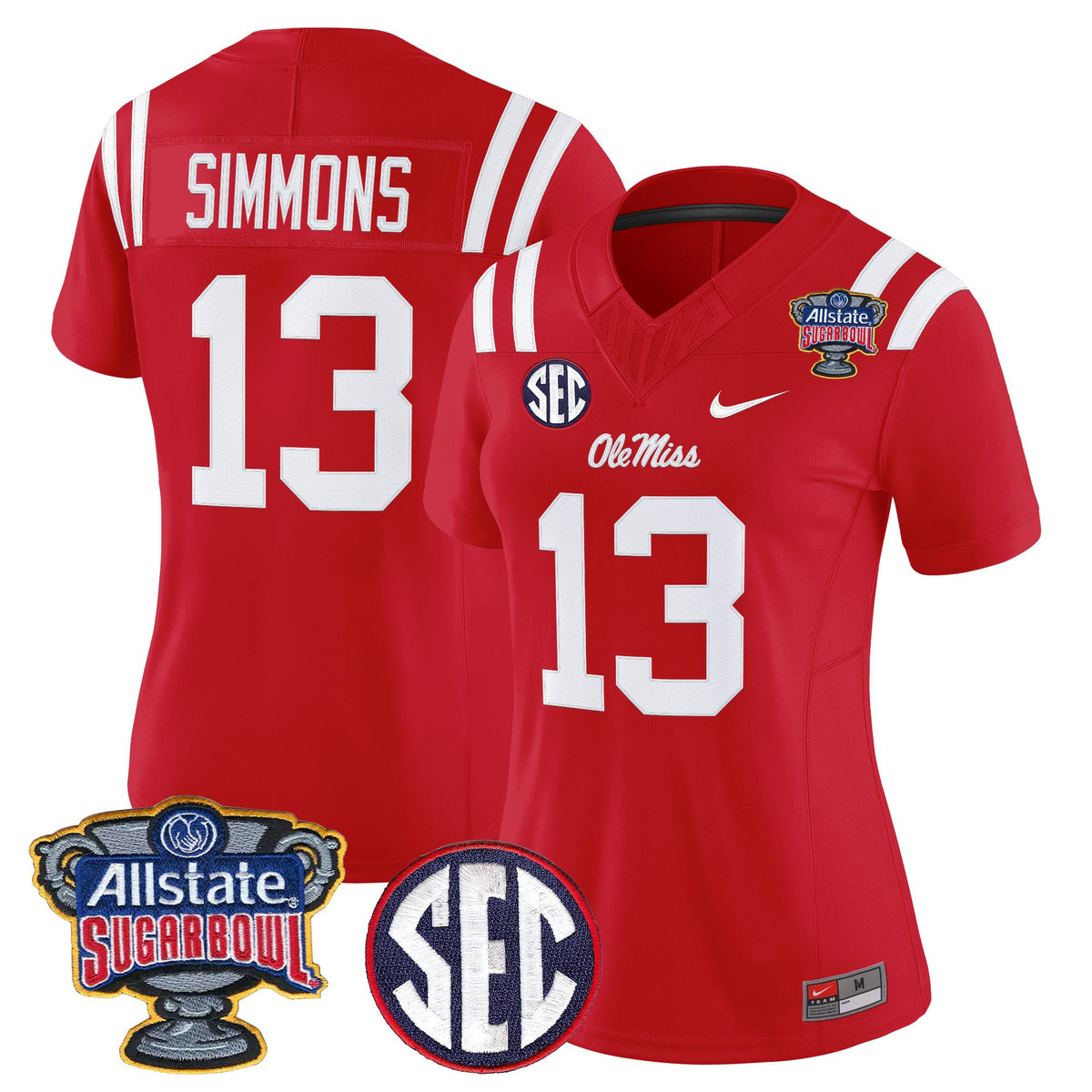 Women's Ole Miss Rebels 2026 Sugar Bowl Vapor Limited Jersey - All Stitched