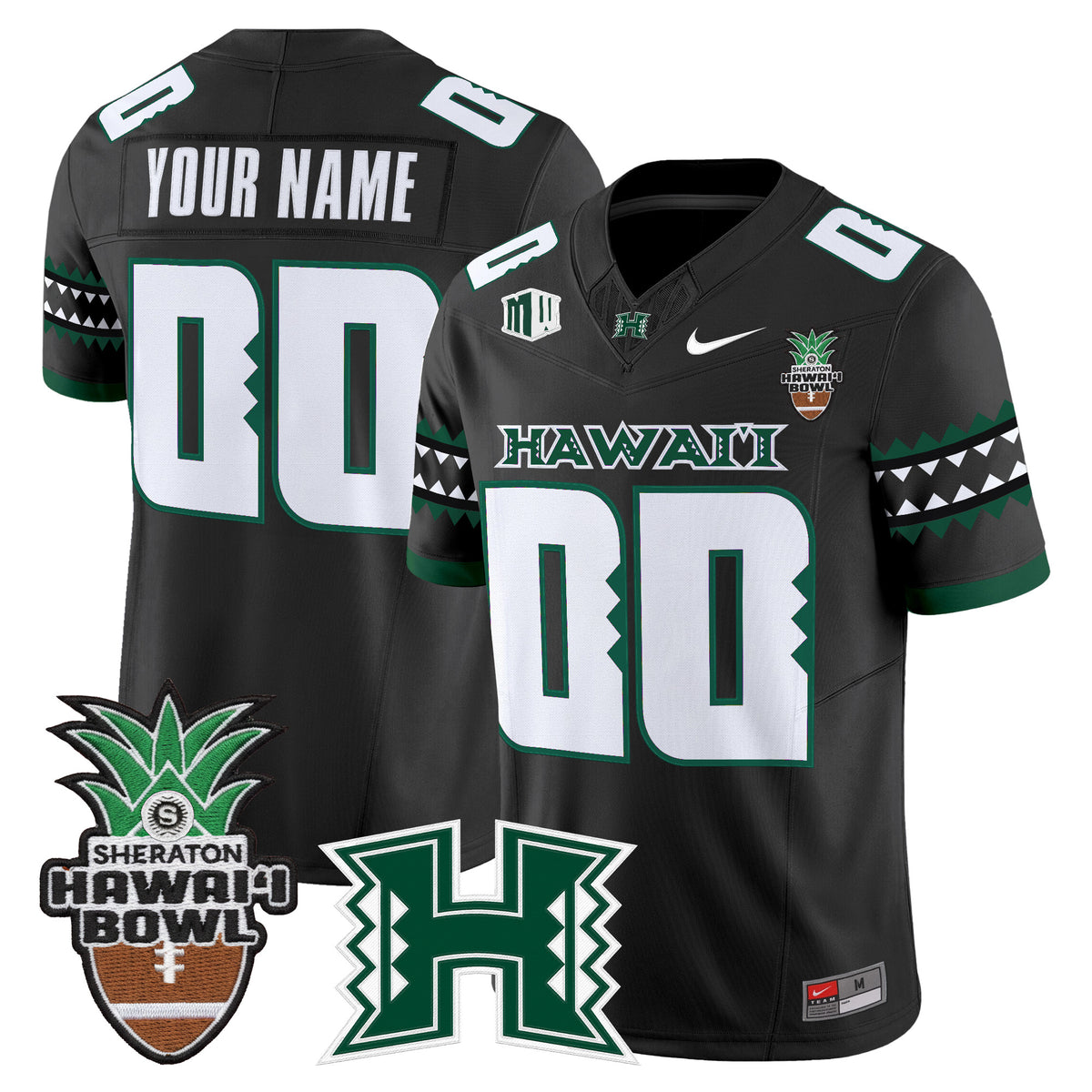 Hawai'i Rainbow Warriors 2025 Hawai'i Bowl Vapor Limited Custom Jersey - All Stitched