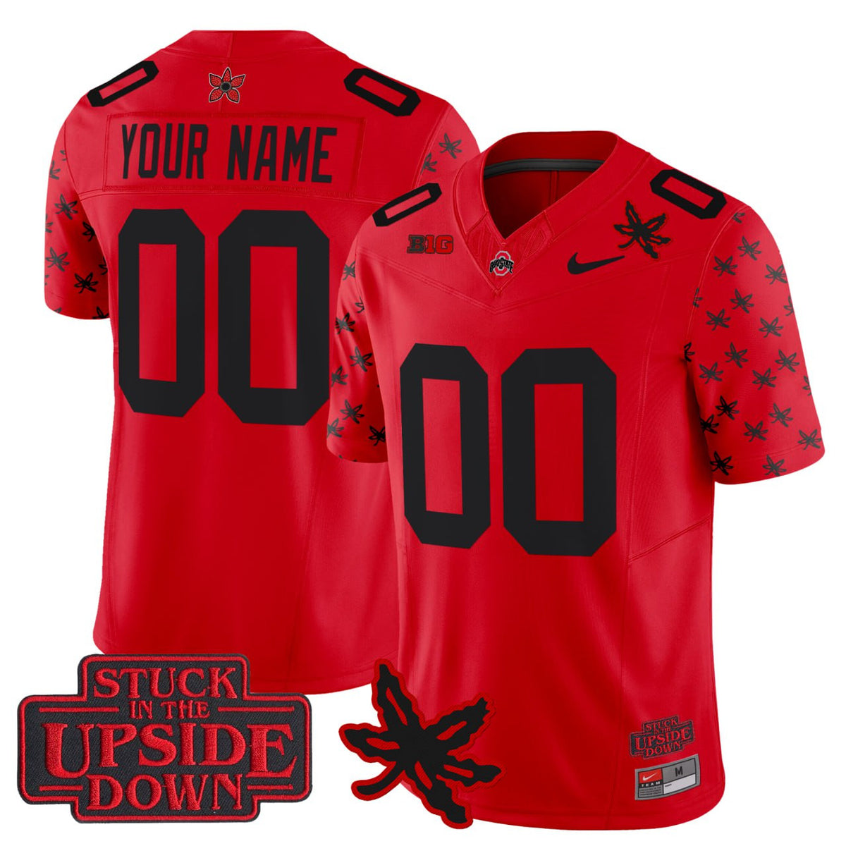 Red Ohio State Buckeyes 'Stranger Things Edition' Vapor Limited Custom Jersey - All Stitched