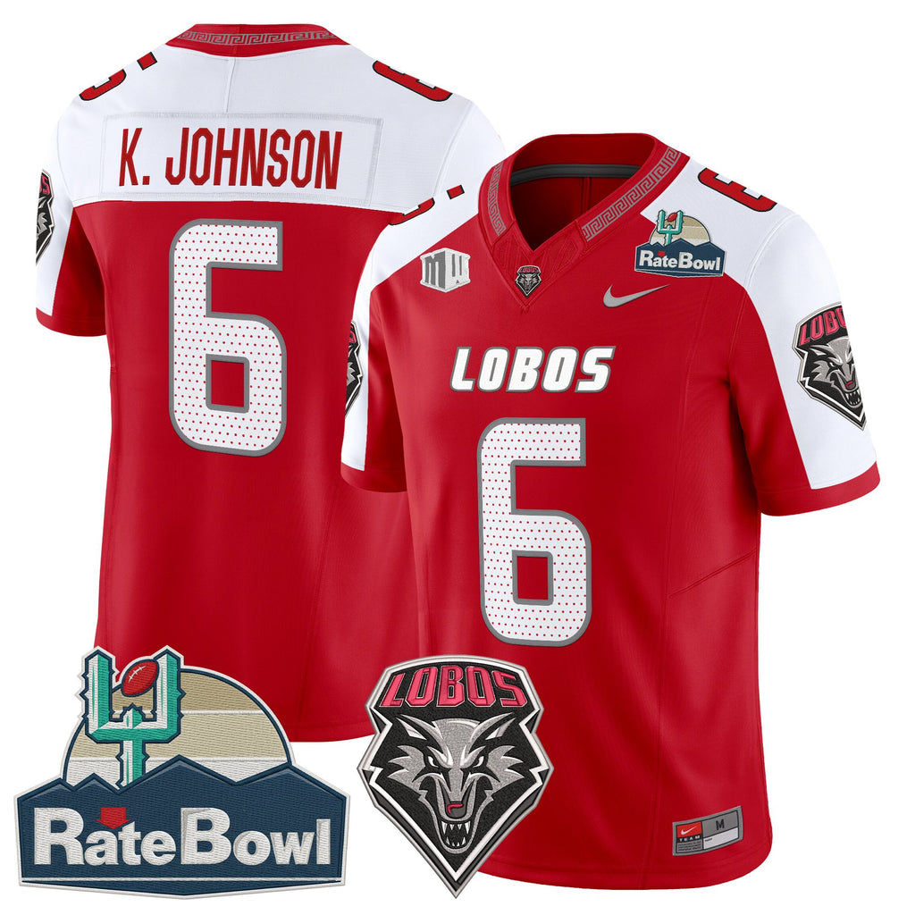 Men's New Mexico Lobos 2025 Rate Bowl Vapor Limited Jersey - All Stitched
