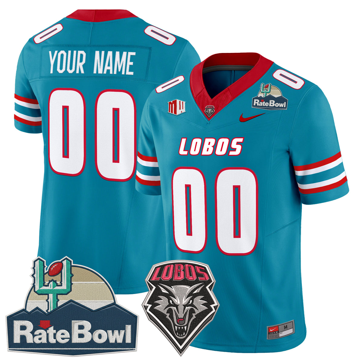 New Mexico Lobos 2025 Rate Bowl Vapor Limited Custom Jersey - All Stitched