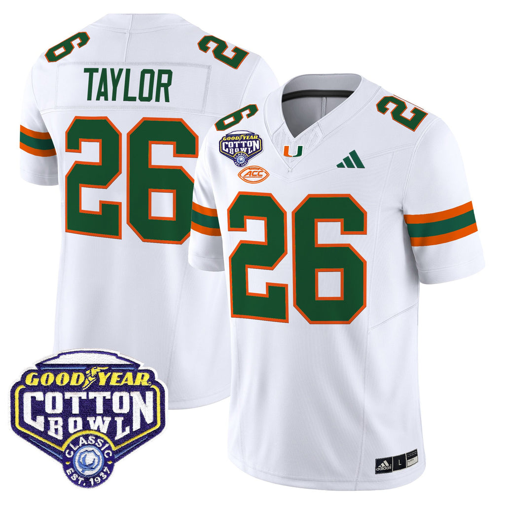 Men's Miami Hurricanes 2025 Cotton Bowl Vapor Limited Jersey - All Stitched