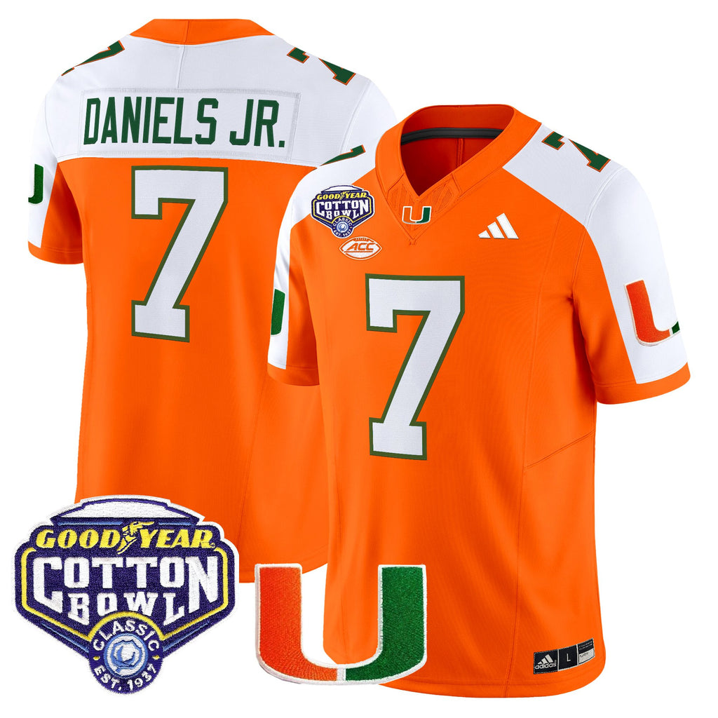 Men's Miami Hurricanes 2025 Cotton Bowl Vapor Limited Jersey - All Stitched
