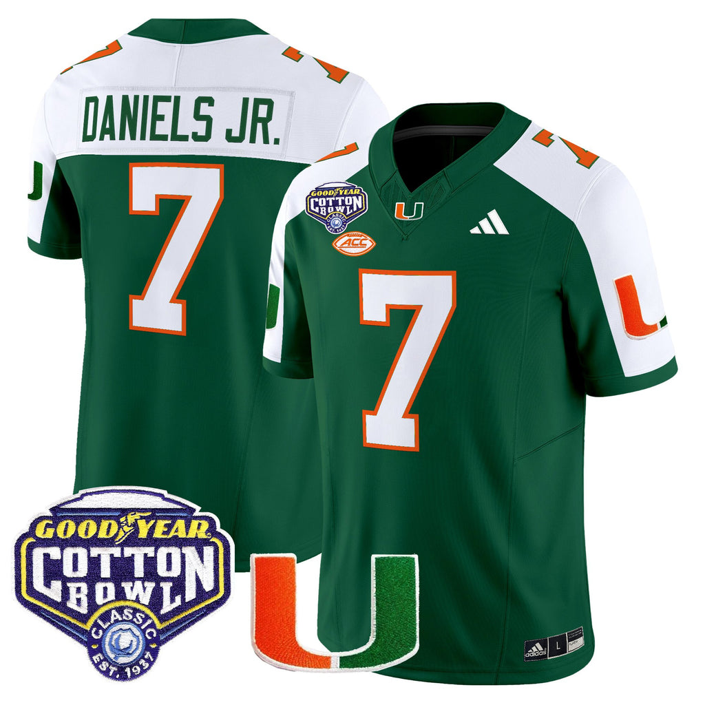 Men's Miami Hurricanes 2025 Cotton Bowl Vapor Limited Jersey - All Stitched