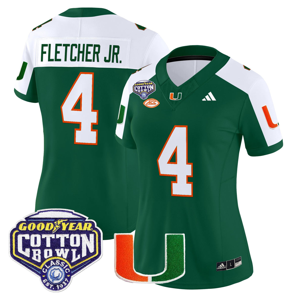 Women's Miami Hurricanes 2025 Cotton Bowl Vapor Limited Jersey - All Stitched