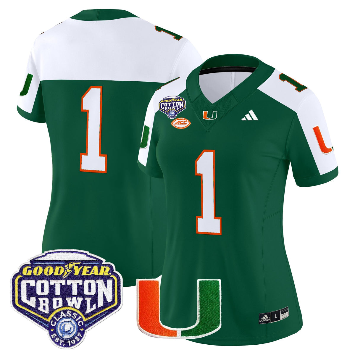 Women's Miami Hurricanes 2025 Cotton Bowl Vapor Limited Jersey - All Stitched