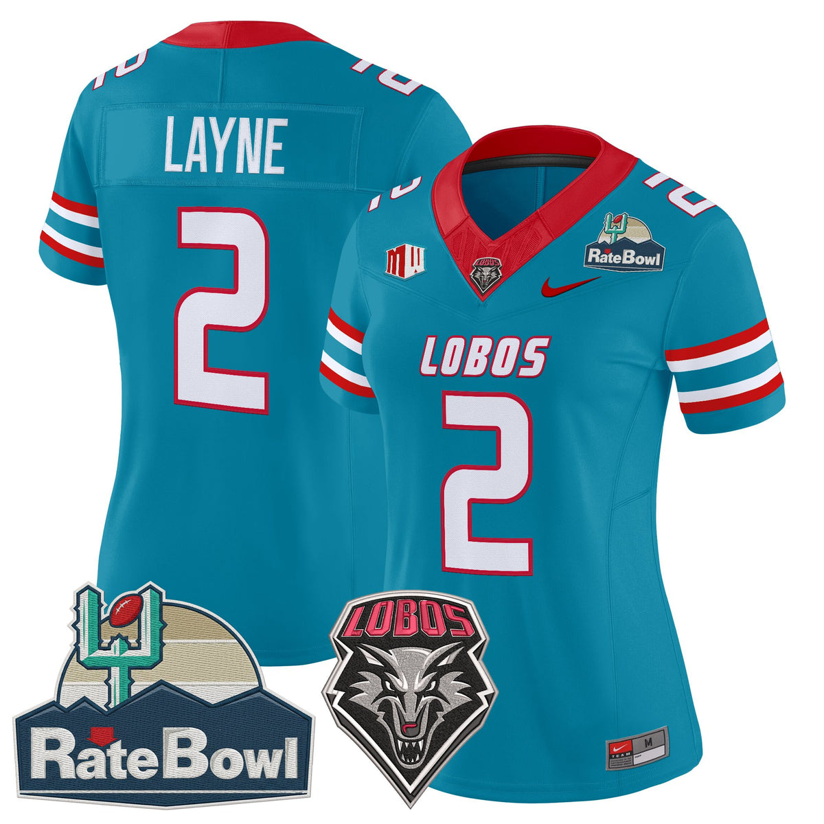 Women's New Mexico Lobos 2025 Rate Bowl Vapor Limited Jersey - All Stitched