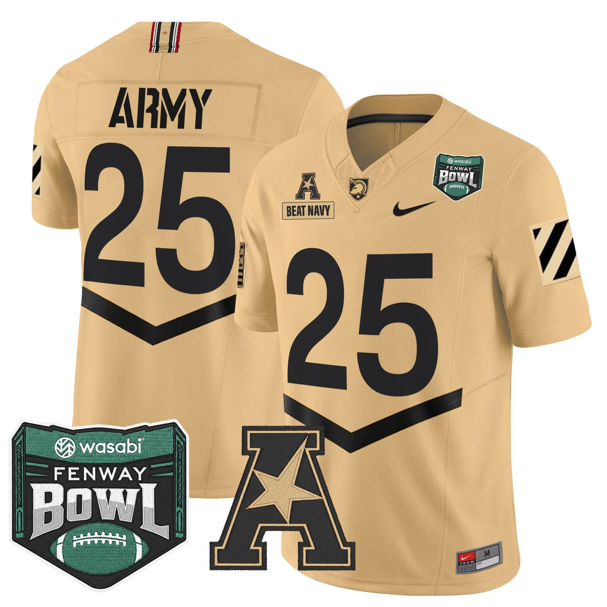 Men's Army Black Knights 2025 Fenway Bowl Vapor Limited Jersey - All Stitched