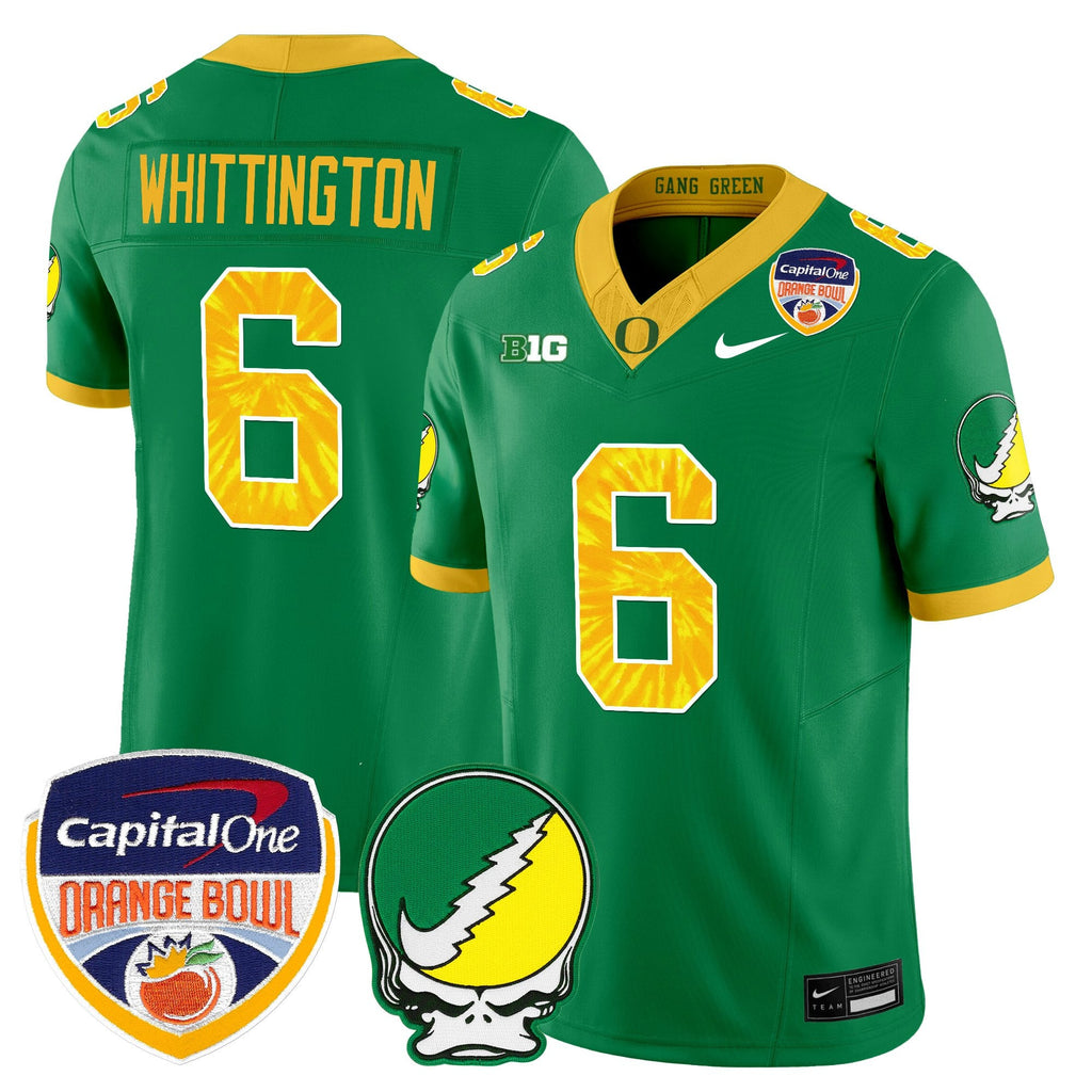 Men's Oregon Ducks "Grateful Ducks" Vapor Limited Jersey - 2025/26 Orange Bowl Patch - All Stitched