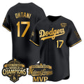 Shohei Ohtani Los Angeles Dodgers Back-To-Back World Series Champions MVP Jersey - All Stitched