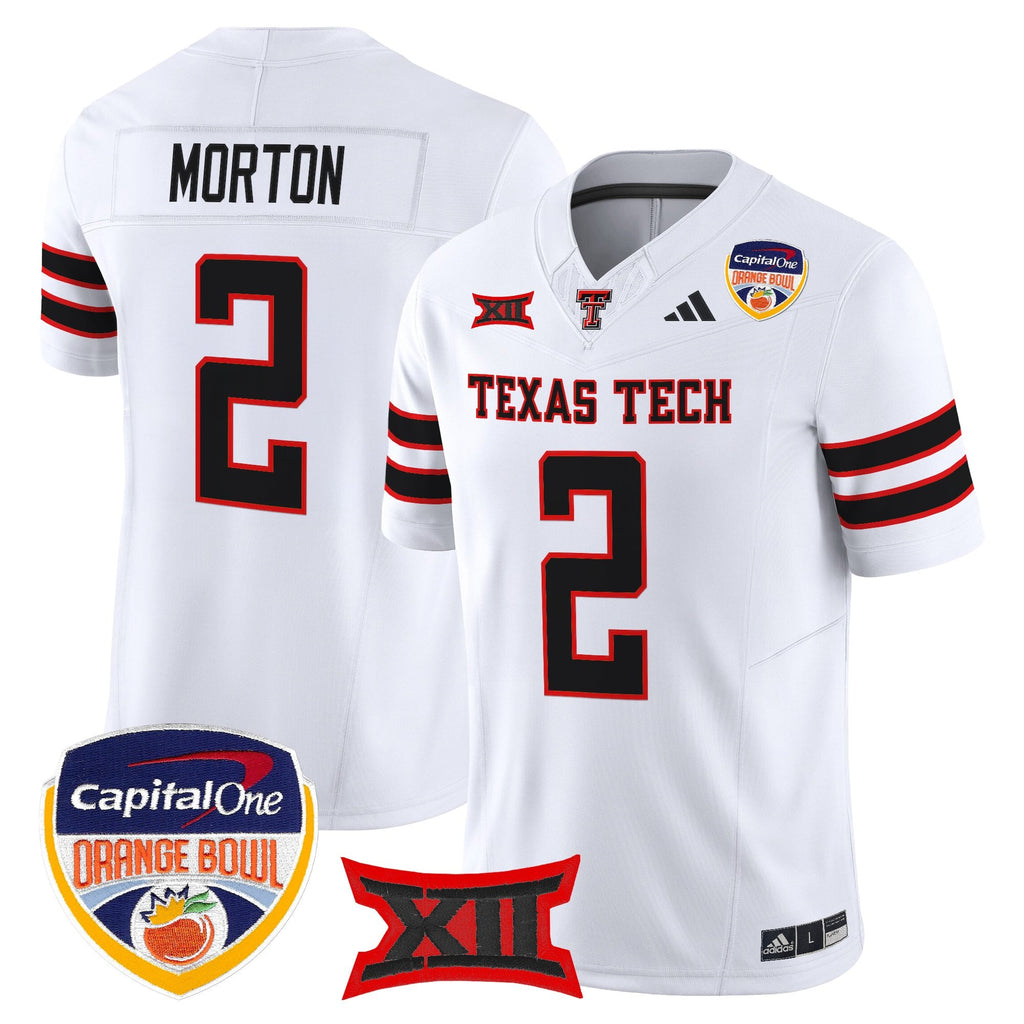 Men's Texas Tech Red Raiders 2025 Orange Bowl Vapor Limited Jersey V2 - All Stitched