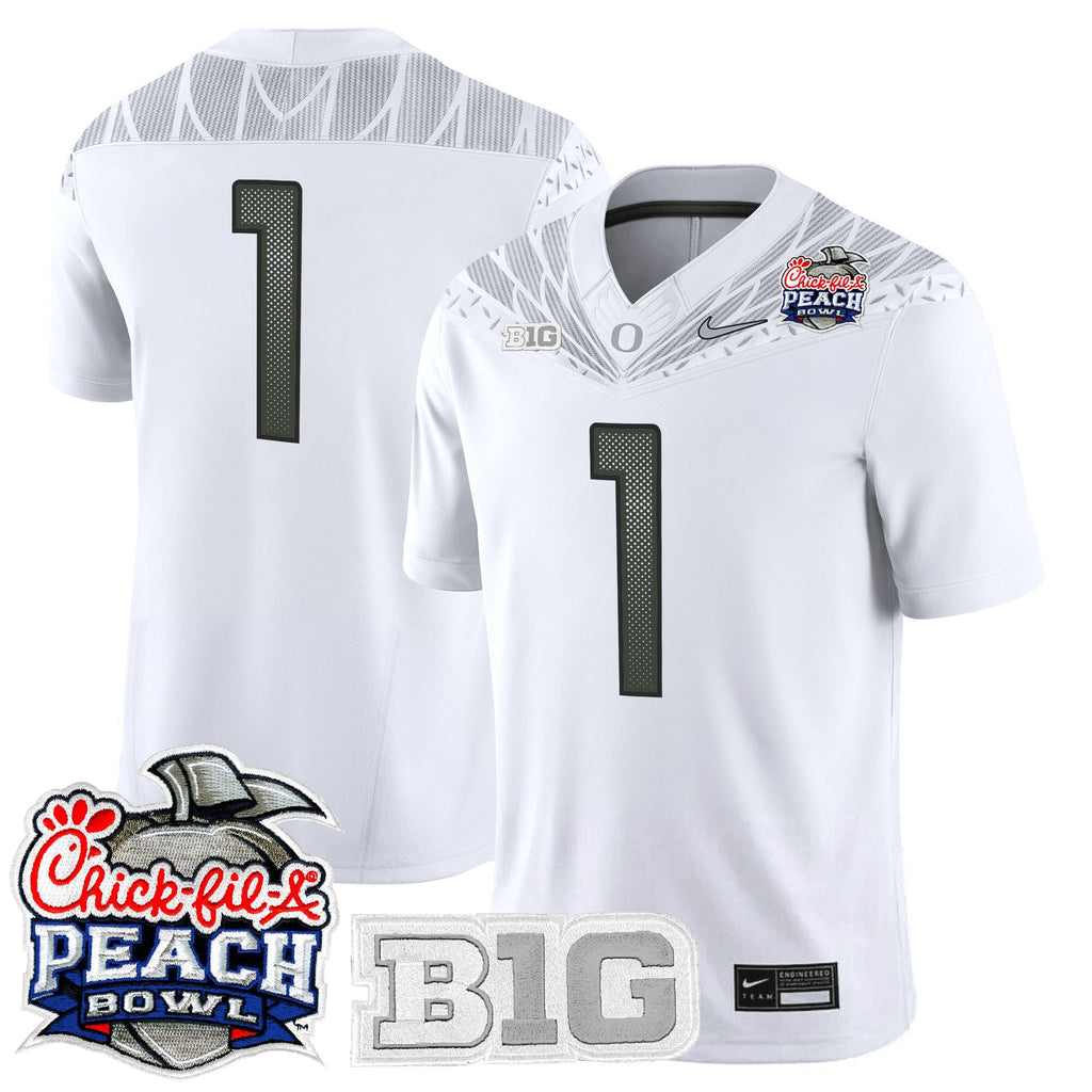 Men's Oregon Ducks 2026 Peach Bowl Vapor Limited Jersey - All Stitched