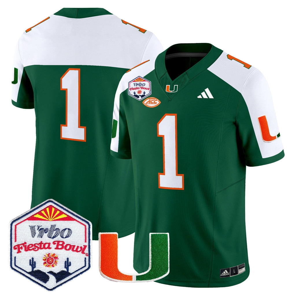 Men's Miami Hurricanes 2026 The Fiesta Bowl Vapor Limited Jersey - All Stitched