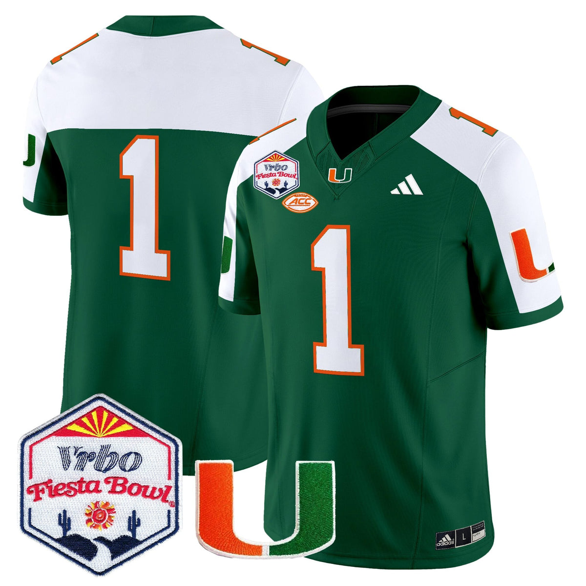 Men's Miami Hurricanes 2026 The Fiesta Bowl Vapor Limited Jersey - All Stitched