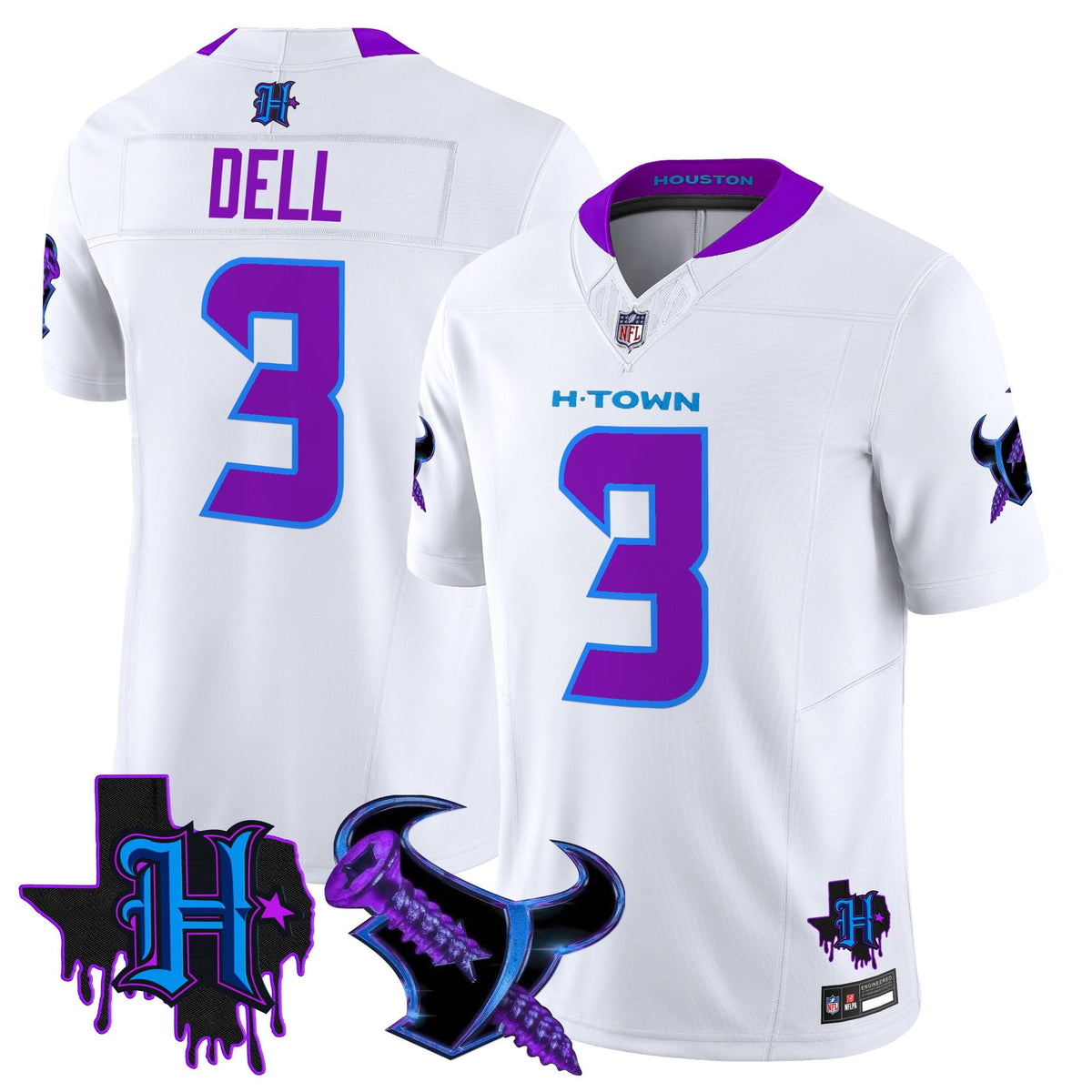 Men's Houston Texans DJ Screw Vapor Limited Jersey - All Stitched
