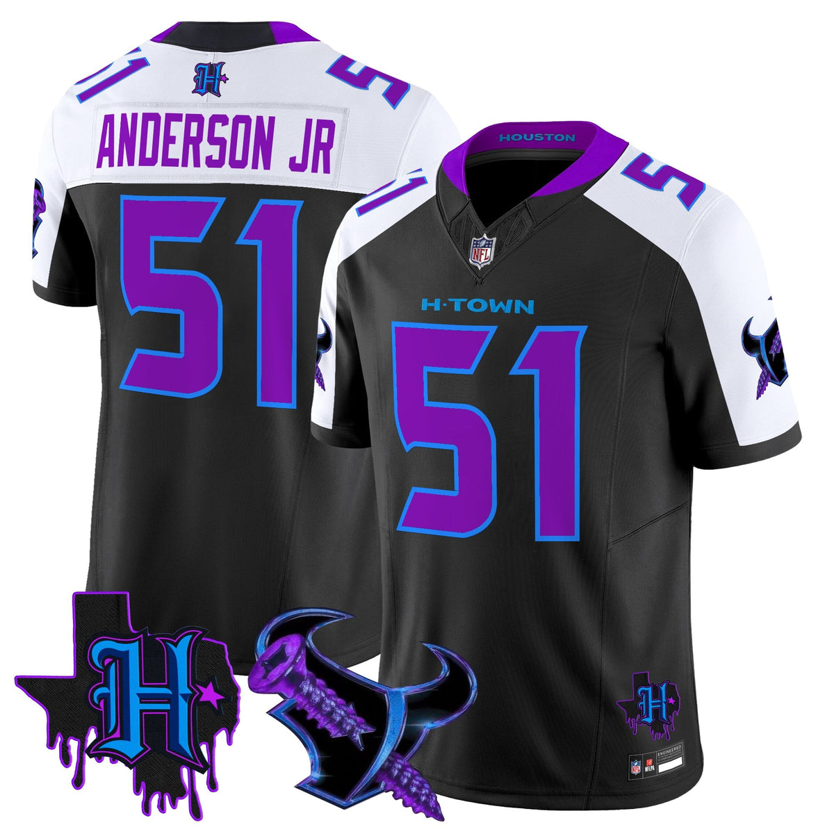 Men's Houston Texans DJ Screw Vapor Limited Jersey - All Stitched