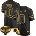 Men's Miami Hurricanes 2025/26 Cotton Bowl & Florida Patch Gold Vapor Limited Jersey - All Stitched
