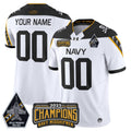Navy Midshipmen Jolly Rogers 2025 Commander-In-Chief's Trophy Champions Vapor Limited Custom Jersey - All Stitched