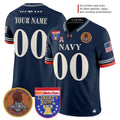 Navy Midshipmen 250th Anniversary Vapor Limited Custom Jersey - 2026 Liberty Bowl Patch - Stitched