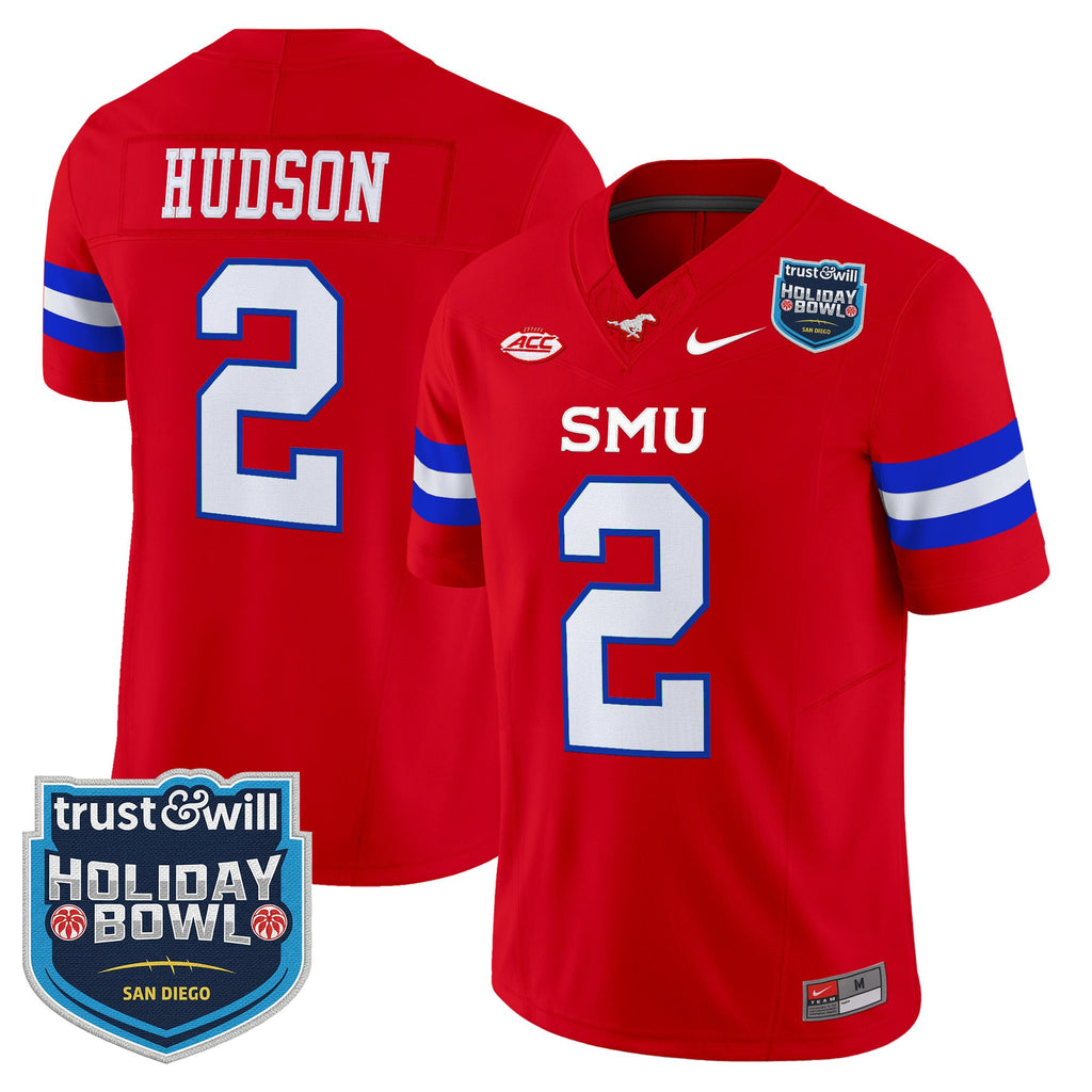 Men's SMU Mustangs 2026 Holiday Bowl Vapor Limited Jersey - All Stitched