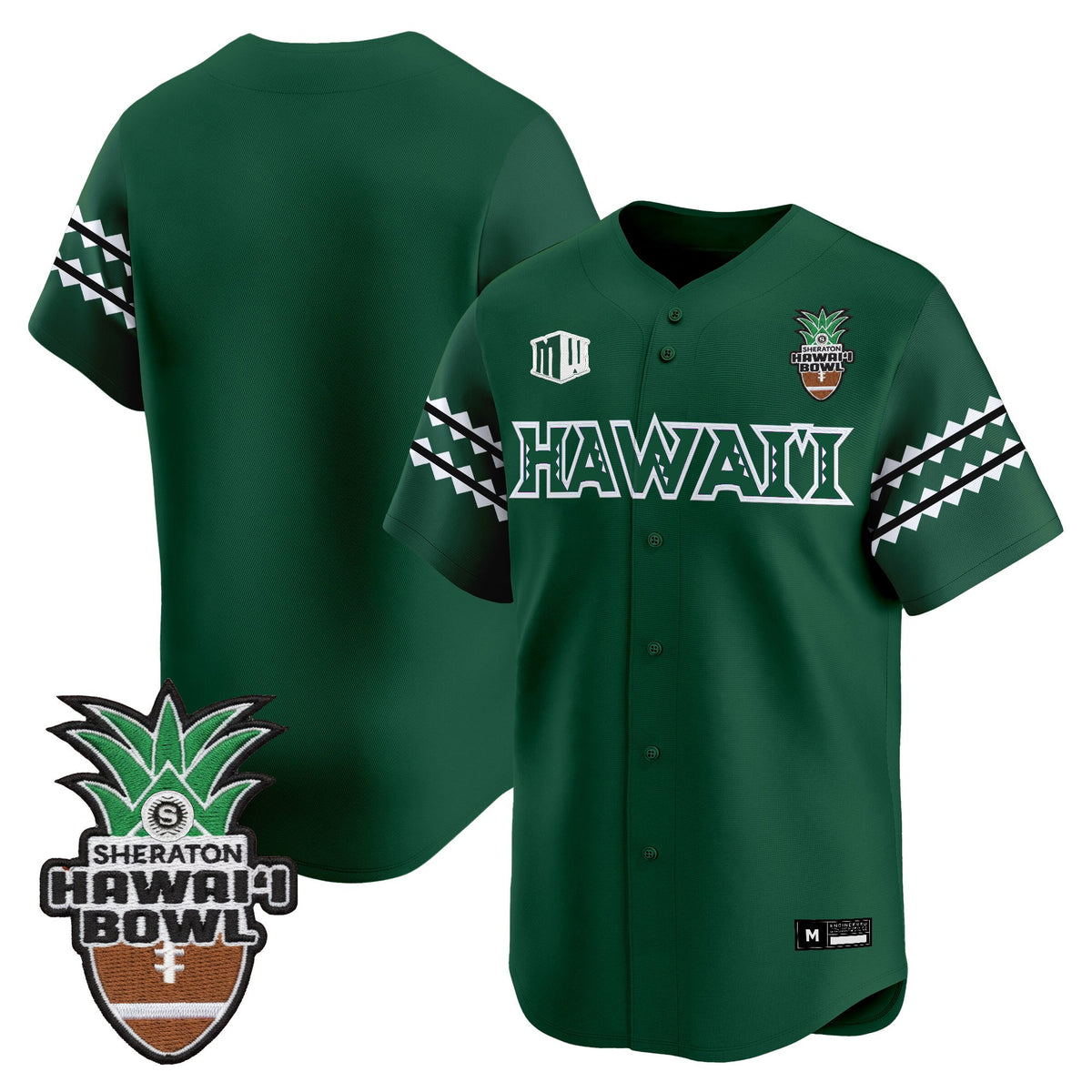 Men's Hawai'i Rainbow Warriors 2025 Hawai'i Bowl Vapor Baseball Jersey - All Stitched